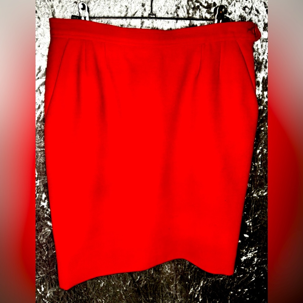YSL vintage red skirt